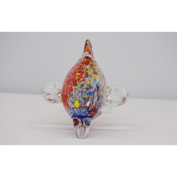 Colorful Orange, Blue, Yellow White and‎ clear Glass Dolphin - Picture 2 of 7